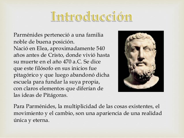 Resumen De La Biografia De Parmenides