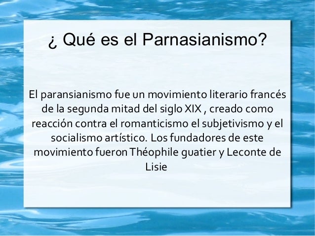 Parnasianismo y Simbolismo (4ºB)