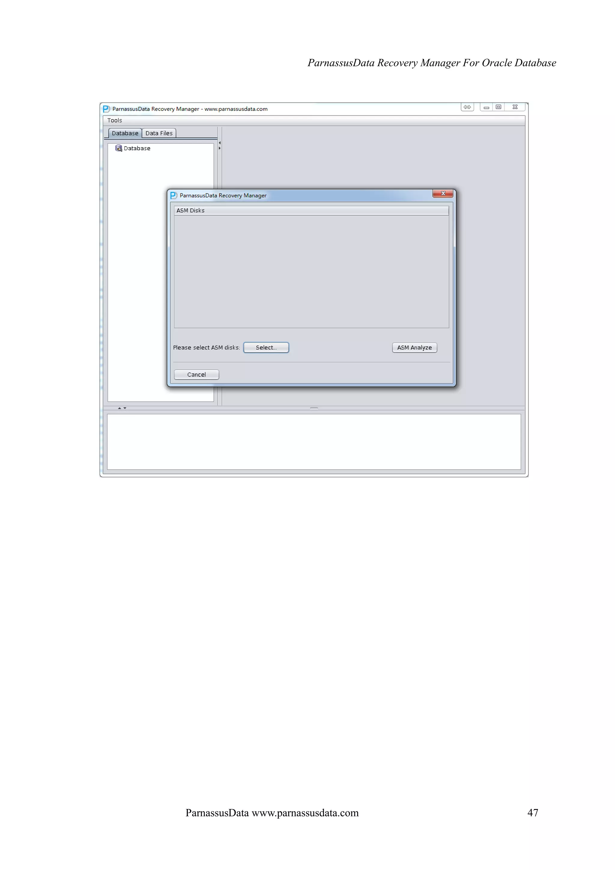 ParnassusData Recovery Manager For Oracle Database
ParnassusData www.parnassusdata.com 47
 