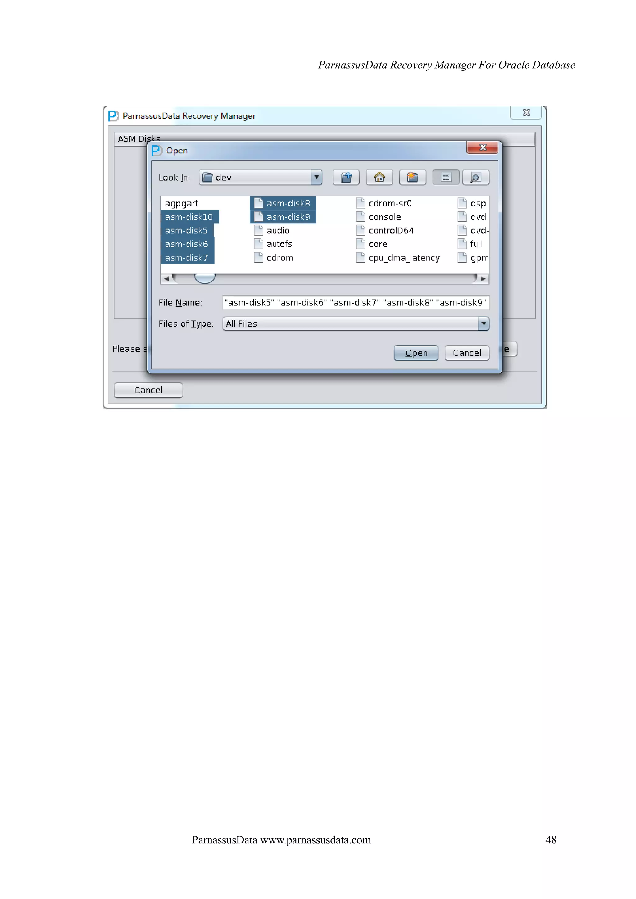 ParnassusData Recovery Manager For Oracle Database
ParnassusData www.parnassusdata.com 48
 