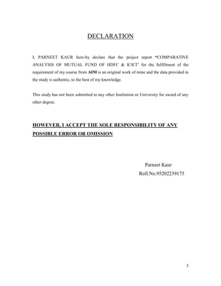 comparative Analysis of mutual fund