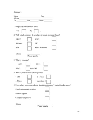 comparative Analysis of mutual fund