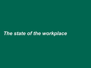 The state of the workplace
 
