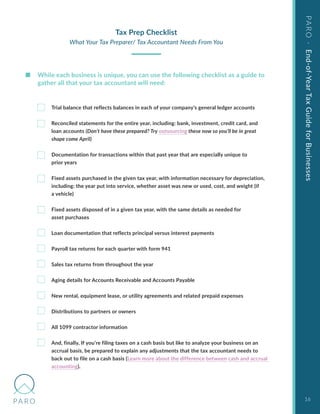 End-of-year Tax Guide and Checklist for Businesses | PDF