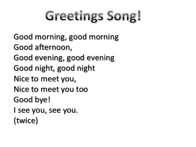 greeting song parole greetings song greeting song parole greetings song