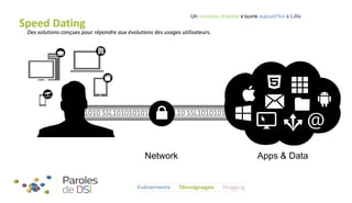 Un nouveau chapitre s’ouvre aujourd’hui à Lille

Speed Dating

Des solutions conçues pour répondre aux évolutions des usages utilisateurs.

1010 SSL1010101010110 SSL10 SSL1010101010110

Network

Apps & Data

 