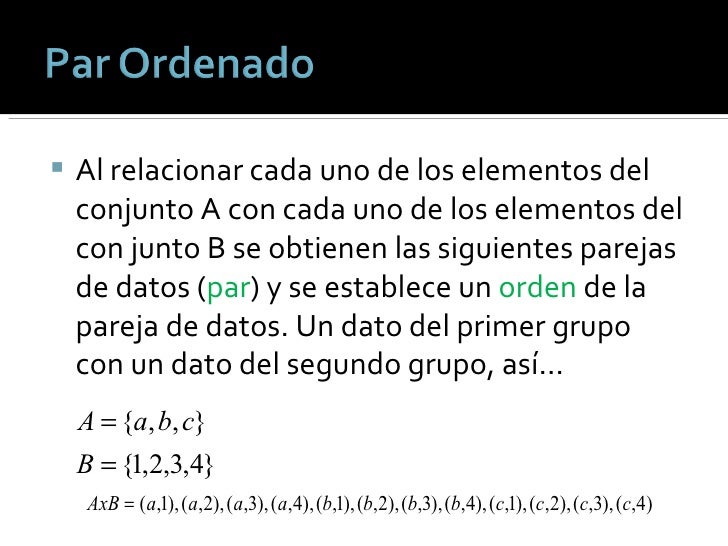 Par Ordenado Y Plano Cartesiano