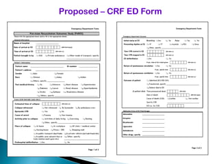 Proposed – CRF ED Form
 