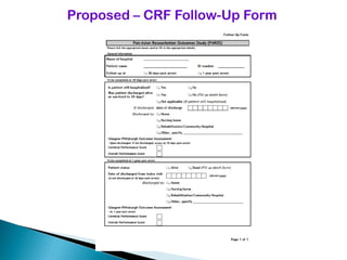 Proposed – CRF Follow-Up Form
 