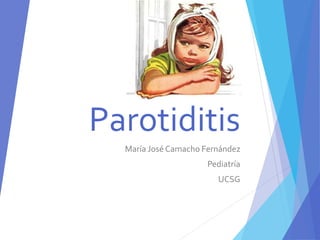 Parotiditis
María José Camacho Fernández
Pediatría
UCSG
 