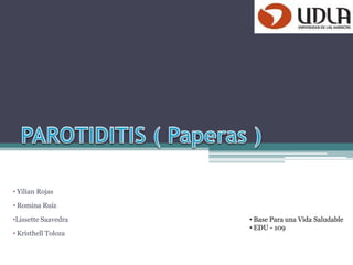 PAROTIDITIS ( Paperas ) ,[object Object]