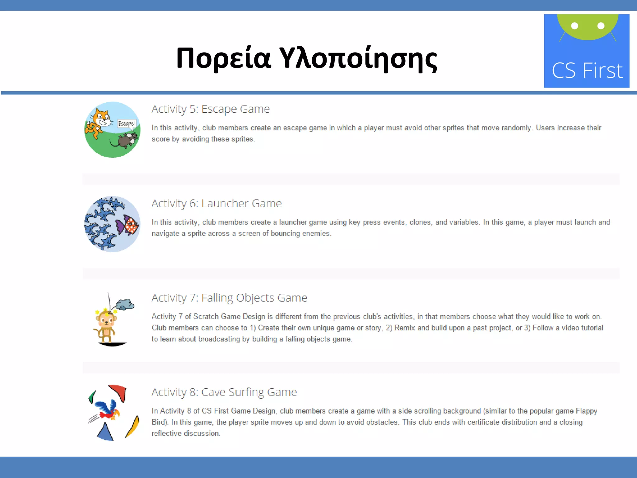 Πορεία Υλοποίησης
 