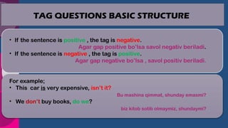 Mastering Tag Questions in English: Structure and Usage Explained | PPTX