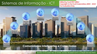 Sistemas de Informação - ICT


                                   Clima e                 Recursos
                                  Estatísticas             Humanos

                       Medição
                         das                                                         Trânsito
                       Emissões




             Medição
                                                                                                     Gestão de
             de Água
                                                                                                     Resíduos




 Medição
                                                                                                                     Segurança
                       Comunidades Inteligentes e Conectadas
de Energia




                                  MATERIAL DE DIVULGAÇÃO PARA USO INTERNO. MATERIAL PRELIMINAR SUJEITO A ALTERAÇÃO SEM AVISO PRÉVIO.
 