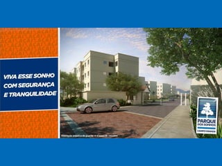 Ilustração artística da guarita e acesso de veículos
 