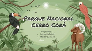 Parque Nacional
Cerro Corá
Integrantes:
• Antonella Poletti
• Meliza Quintana
 