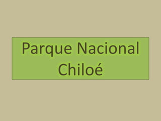 Parque Nacional Chiloé 