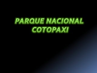 PARQUE NACIONAL  COTOPAXI 