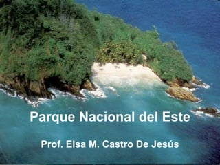 Parque Nacional del Este Prof. Elsa M. Castro De Jesús 