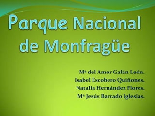 Mª del Amor Galán León.
Isabel Escobero Quiñones.
 Natalia Hernández Flores.
 Mª Jesús Barrado Iglesias.
 