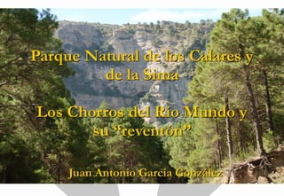 Parque Natural de los Calares y de la Sima 
Los Chorros del Río Mundo y su “reventón” 
Juan Antonio García González  