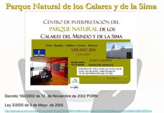 Parque natural de los calares nacimeinto río mundo | PPT