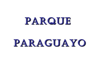 ParqueParque
ParaguayoParaguayo
 