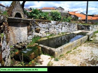 Fonte, pía e lavadoiro en Paredes do Río
 