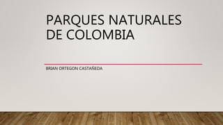 PARQUES NATURALES
DE COLOMBIA
BRIAN ORTEGON CASTAÑEDA
 