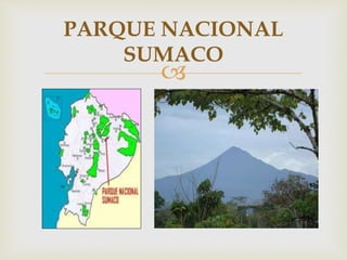 
PARQUE NACIONAL
SUMACO
 