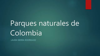 Parques naturales de
Colombia
LAURA SIERRA RODRIGUEZ
 