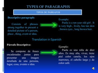 Fos Inles Parrafos en ingles | PPTX