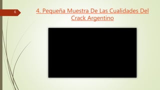 4. Pequeña Muestra De Las Cualidades Del 
Crack Argentino 
6 
 