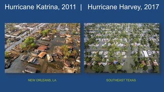 NEW ORLEANS, LA SOUTHEAST TEXAS
Hurricane Katrina, 2011 | Hurricane Harvey, 2017
 