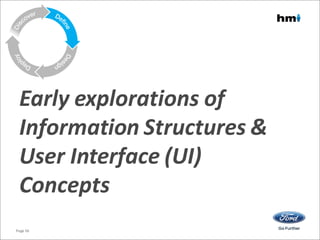 Early explorations of
Information Structures &
User Interface (UI)
Concepts
Page 56
 