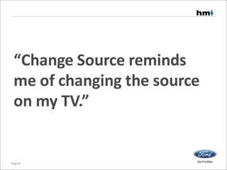 “Change Source reminds
me of changing the source
on my TV.”
Page 67
 
