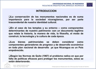 UNIVERSIDAD NACIONAL DE INGENIERIA
                                          FACULTAD DE ARQUITECTURA, MANAGUA, NICARAGUA
...
