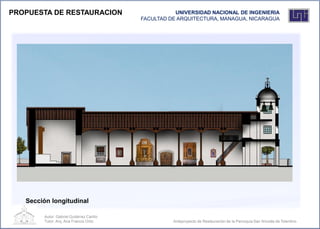 PROPUESTA DE RESTAURACION                             UNIVERSIDAD NACIONAL DE INGENIERIA
                                 ...