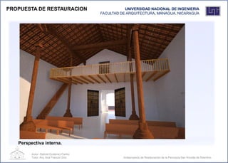 PROPUESTA DE RESTAURACION                              UNIVERSIDAD NACIONAL DE INGENIERIA
                                ...