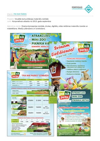 PARS ADVERT reklāmas aģentūras portfolio