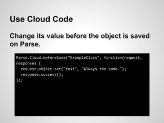 Parse cloud code | PDF