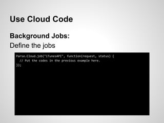 Parse cloud code | PDF