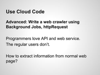 Parse cloud code | PDF