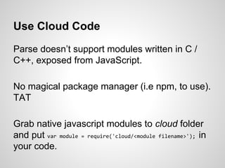 Parse cloud code | PDF