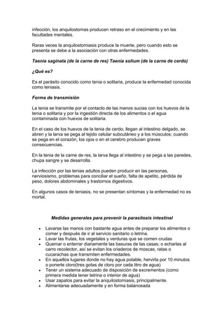 ParáSitos Intestinales