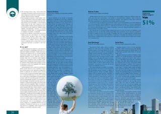 • Videi draudzīgi produkti ir dārgi - bieži izmaksas videi      Ivonna Zirdziņa,                                                 Rolands Gulbis,
       draudzīgiem produktiem, ja tiek ņemts vērā pilns pro-         SIA Rimi Baltic kvalitātes un korporatīvās atbildības            AS Valmieras piens valdes priekšsēdētājs                                                                                           Uzņēmumu
       dukta/ pakalpojuma aprites cikls un ārējās izmaksas, ir       direktore                                                                                                                                                                                           vidējais sniegums
       zemākas. Bieži šie produkti ir efektīvāki.                                                                                         Atbildīga attieksme pret vidi ir viena no AS Valmieras piens pamatvērtībām. Notekūdeņu attīrīšanas iekārtu būv-
     • Videi draudzīgiem produktiem ir slikta kvalitāte – iepir-         Jebkurš uzņēmums ar savu darbību vai bezdarbību              niecība, gaisa piesārņojuma samazināšana, vides kvalitātes un energoefektivitātes uzlabošana – tādas ir uzņēmuma                   Vide
       kumam ir jānodrošina uzņēmuma kvalitātes prasības.            atstāj ietekmi uz apkārtējo vidi, ekonomiku un sabiedrību.       ilgtermiņa prioritātes, kuru īstenošana prasa ievērojamas investīcijas, tomēr ilgtermiņā sniedz atdevi uzņēmuma


                                                                                                                                                                                                                                                                         51%
       Videi draudzīgu produktu ražošanā nereti tiek izman-          Un jo lielāks uzņēmums, jo lielāka ir potenciālā ietekme.        efektivitātes paaugstināšanai un sabiedrības dzīves kvalitātes uzlabošanai kopumā.
       totas pavisam jaunas tehnoloģijas, un ekomarķējuma            Atbildīgi rīkojas tie uzņēmumi, kas jau šodien domā par              Valmieras piens nosaka gan ilgtermiņa, gan īstermiņa mērķus ne tikai biznesa attīstības, bet arī vides sektorā: par
       kritēriji paredz ne tikai vides nosacījumus, bet arī          to, kāda ietekme viņu darbībai būs rīt, nākamgad, pēc            CO izmešu samazināšanu, elektroenerģijas ekonomiju, ūdens patēriņa samazināšanu u.c. Piemēram, pagājušā gadā
       augstas kvalitātes prasības. Daudzos gadījumos iespē-         desmit gadiem un ilgāk. Videi draudzīgs – tāds ir un tiecas      Valmieras piens ir kāpinājis ražošanas apjomus un spējis ieekonomēt 19% CO pret valsts noteikto emisijas apjomu.
       jami jāizvērtē arī paša uzņēmuma kvalitātes prasības          būt uzņēmums Rimi Latvia. Vides jomā paveicamo darbu             Tas nozīmē arī elektroenerģijas resursu efektīvu izmantošanu, uzņēmuma ražošanas efektivitātes uzlabošanu un
       dažādām nepieciešamībām, piemēram, vai vienmēr                lauks ir gana plašs. Tas nesākas un nebeidzas tikai ar elek-     darbības kvalitātes nodrošināšanu kopumā.
       nepieciešams balināts papīrs, vai mazgāšanas līdzekļi         troenerģijas taupīšanu, lai gan arī tas ir būtiski. Vairākām         Esam gandarīti par AS Latvenergo izsniegto kvalitātes zīmi Powered by Green, kas raksturo tās īpašnieku kā videi
       ar sintētiskām smaržvielām ir kvalitatīvāki?                  vidi saudzējošām aktivitātēm mums jau ir labas iestrādes         draudzīgu uzņēmumu, kas lieto zaļāko elektroenerģiju Baltijā. Tomēr apzināmies, ka tas ir tikai viens no aspektiem,
     • Vai vienmēr var paļauties uz ekomarķējumiem? Nereti           un tradīcijas, dažām esam ceļā uz mērķi, bet citi darbi ir       lai uzņēmums attīstītos kā drošs, videi draudzīgs un ilgtspējīgs. Mēs ticam, ka kopīgas sadarbības rezultātā pasaule
       ražotāji izveido savu ekomarķējumu vai mārketinga             mūsu nākotnes plānos.                                            kļūs zaļāka. AS Latvenergo valdes loceklis Uldis Bariss ir pārliecināts, ka šī kvalitātes zīme palīdzēs AS Valmieras piens
       nolūkos izmanto, piemēram, vārdus «eko», dabīgs,                  Piemēram, uzņēmums dalīti savāc un nodot otrreizējai         demonstrēt savu atbildīgo attieksmi vides jautājumos un šādā veidā dos arī iespēju pievienot vērtību saviem produk-
       naturāls. Šī iemesla dēļ nepieciešams rūpīgi izvērtēt         pārstrādei izlietotos iepakojumus – gan tos, kas rodas vei-      tiem un pakalpojumiem.
       piedāvājumu un izvēlēties uzticamus marķējumus,               kalos, gan preču izplatīšanas centrā. Tāpat arī – aktīvi līdz-
       kuriem ir neatkarīgs audits un stingri kritēriji vai vismaz   darbojoties Latvijas Zaļā Punkta ilgtermiņa programmās –
       pārliecinoša informācija, ka produkts ir videi drau-          Rimi atbalsta Zaļā Punkta koordinēto dalīto iepakojuma           Jānis Šperbergs,                                                Santa Kļava,
       dzīgs.                                                        materiālu apsaimniekošanas sistēmas attīstību Latvijā. Rimi      SIA Merks celtniecības direktors                                SIA Cemex Vides departamenta vadītāja
                                                                     veicina patērētāju līdzdalību dalītā izlietoto iepakojumu
     Ar ko sākt?                                                     savākšanā, pareizā izlietoto elektrisko iekārtu un izlie-            Būvuzņēmuma Merks vadības sistēma ir sertificēta                 Ilgtspējīga ražošana ir viena no Cemex galvenajām
         Uzsākot zaļā iepirkuma programmu, jāveic iepirkuma          toto bateriju savākšanā un utilizācijā. Reģenerējamo un          atbilstoši ISO 14001:2004 Vides pārvaldības sistēmas            prioritātēm. Uzņēmumā īstenojam gan globālo ilgtspējas
     analīze, lai izvairītos no nevajadzīgiem pirkumiem un ie-       pārstrādājamo materiālu savākšanā un pārstrādē Rimi jau          standartu prasībām. Šī sertifikāta iegūšana bija ļoti nozī-     politiku, gan vietējas iniciatīvas, lai mazinātu ietekmi uz vidi
     spējamiem kvalitātes stereotipiem. Paralēli nepieciešams        vairākus gadus sadarbojas ar Latvijas Zaļo punktu, kā arī        mīgs un apzināts solis mūsu uzņēmuma darbības ilgtspējas        un nākamajām paaudzēm atstātu krāšņu un resursiem
     noskaidrot preču ietekmi uz vidi, t.sk. produktu atkārtotas     ar Zaļā punkta līguma un citiem sadarbības partneriem,           stratēģijā, veidojot mūsdienīgu, eiropeiski domājošu un         bagātu Latviju.
     izmantošanas iespējas. Lai veicinātu vides uzlabojumus          tādējādi dodot lietām otru dzīvi un racionāli izmantojot         strādājošu būvuzņēmumu. Tā kā Merks darbojas ne tikai                Ilgtspēja ir neatņemama uzņēmuma stratēģijas un vīzijas
     dažādajos ražošanas posmos, svarīgi būtu izprast visu           izejmateriālus, kā arī ietaupot līdzekļus, kas uzņēmumam         kā būvuzņēmums, bet arī kā nekustamo īpašumu projektu           sastāvdaļa. Mēs nemitīgi pilnveidojam vides aizsardzības
     produkta dzīves ciklu. Ja uzņēmums izvēlas iegādāties           būtu jāmaksā kā dabas resursu nodoklis.                          attīstītājs, mums ir svarīgi apliecināt Eiropas investoriem,    instrumentus, smeļoties pieredzi gan no citiem uzņēmu-
     produktus ar ekomarķējumu, jāveic tā kritēriju analīze.             Piemēram, ja rēķinām kopā tādus izejmateriālus kā            ka strādājam saskaņā ar ISO 14001:2004 Vides pārvaldības        miem un organizācijām tepat Latvijā, gan konsultējoties
     Iegūstot uzticību marķējumiem, to izmantošana uzņēmu-           mīkstos polimērus, kartonu, koku (no preču paletēm),             sistēmas standartu prasībām, kas ir arī Eiropā atzīta un        ar kolēģiem citās valstīs. Šāda pieredzes apmaiņa mums
     ma iepirkuma dokumentācijā krietni atvieglos produktu           plastmasas kastes, tad 010. gadā otrreizējai pārstrādei         novērtēta sistēma. Šī sistēma ikdienā funkcionē Merks           ļauj «neizgudrot riteni no jauna», bet izmantot labākās
     un pakalpojumu izvēli, kā arī piegādātāji varēs rēķināties      esam nodevuši gandrīz 8,5 tūkstošus tonnu šo materiālu           būvobjektos – to ievērojam ne tikai mēs, bet visi mūsu          pieejamās tehnoloģijas, inovācijas, kā arī neaizmirst
     ar skaidrākiem nosacījumiem.                                    izstrādājumu. Arī pārtikai, kam beidzies derīguma termiņš        būvlaukumos strādājošie uzņēmumi.                               efektīvas tradicionālās metodes. Cemex kā globālais savas
         Aplūkojot Ilgtspējas indeksa uzņēmumu novērtējumus,         jeb pārtikas atkritumiem, esam raduši pielietojumu, no-              Katra ēka top sadarbībā ar pasūtītāju un projektētāju,      nozares līderis ir izstrādājis oglekļa dioksīda ekoloģiskās
     jāatzīst, ka daļā uzņēmumu, kaut vai attiecībā uz atseviš-      dodot tos Rīgas Cirkam, Rīgas Zooloģiskajam dārzam,              tāpēc zaļo iepirkumu būvuzņēmums nevar īstenot viens            pēdas nospieduma kalkulācijas, produkcijas pilna dzīves
     ķām produktu grupām, tomēr zaļā iepirkuma idejas lēnām          vairākām dzīvnieku patversmēm un audzētavām. Rimi                pats bez sadarbības partneru izpratnes un atbalsta, arī         cikla analīzi un citus rīkus, kas palīdz mums ražot ilgtspējīgi,
     attīstās un pakāpeniski tiek realizētas praksē. Galvenās        ir izveidojis sadarbību ar vairāk nekā 30 partneriem             materiālā ieguldījuma. Svarīgi, lai pasūtītājs, iespējams,      uzlabojot vides aizsardzības sniegumu un apmierinot klientu
     tendences šodien vērojamas biroja papīra iegādē (piemē-         Latvijā, tādējādi būtiski samazinot utilizējamo pārtikas         maksājot vairāk par dabiskas izcelsmes materiāliem un           pieaugošo vēlmi pēc atbildīgi ražotiem produktiem. Arī
     ram, otrreizēji pārstrādāts papīrs un/ vai ar FSC sertifikāta   produktu daudzumu. Turklāt Rimi                                  apkārtējo vidi saudzējošiem tehniskajiem risinājumiem,          Cemex rūpnīcā Brocēnos esam ievērojami samazinājuši
     zīmi marķēts papīrs), energoapgādes vai energoefektīvāku        atbalsta dažādas vidi saudzējo-                                  novērtē priekšrocības un izšķiras par zaļo iepirkumu, lai       CO emisijas, izmantojot videi draudzīgākos alternatīvos
     produktu izvēlē, kā arī produktu grupās, kas saistītas ar       šas iniciatīvas un aicina tajās                                  gan finansiāli zaļais iepirkums neapšaubāmi ir dārgāks.         kurināmos un jaunās, modernās tehnoloģijas.
     uzņēmuma pamatdarbību (piemēram, būvmateriāli, ražo-            piedalīties ikvienu līdz-                                        Zaļais iepirkums un dabas resursus saudzējoši risinājumi             Par ļoti būtisku uzskatām arī mūsu darbinieku izpratnes
     šanas tehnoloģijas, izejmateriāli). Atsevišķi uzņēmumi iz-      cilvēku, piemēram,                                               nenodrošina īstermiņa finansiālu izdevīgumu investoriem,        un atbildīguma vairošanu par videi draudzīgu saimnie-
     vērtējuši un noteikuši videi draudzīgu automobiļu prasību       kopš pašas pirmās                                                tāpēc pasūtītājam ir svarīgi izprast, ko viņš un visa sabied-   košanu, tāpēc 010. gadā tos iesaistījām uzņēmuma
     ieviešanu uzņēmuma vajadzībām. Tāpat ir arī uzņēmumi,           Lielās talkas Rimi                                               rība iegūs ilgtermiņā. Tāpat projektētājiem jābūt pietiekami    kampaņā Zaļā evolūcija, kuras laikā gan izglītojām, gan
     kuri kādai produktu grupai precīzāk veikuši zaļā iepirkuma      ir tās atbalstītājs,                                             izglītotiem, lai līdzsvarotu ekonomiskos apsvērumus             praktiski īstenojām videi draudzīgas iniciatīvas, šķirojot
     analīzi, izvērtējot alternatīvas. Pozitīvi vērtējams, ka zaļā   aicinot ikvienu                                                  un zaļo domāšanu projekta risinājumos. Ir jāaug visai           papīru un samazinot tā patēriņu, taupot elektrību, deg-
     iepirkuma prioritāte vairākiem uzņēmumiem ir integrēta          piedalīties savas                                                sabiedrībai, projektējot un būvējot šodien, bet domājot,        vielu, ūdeni, kā arī šķirojot atkritumus, lai veicinātu to
     arī vides politikas dokumentos. Šāda rīcība sniedz nepār-       apkārtnes sakop-                                                 kā dzīvos nākamās paaudzes.                                     otrreizēju pārstrādi.
     protamu signālu sadarbības partneriem un arī uzņēmuma           šanā. Šogad Lielās                                                   Nereti daži ar zaļo iepirkumu saprot tikai ekoloģiski            Esam turpinājuši arī mūsu ilggadējo sadarbību ar Latvijas
     darbiniekiem, stimulējot gan videi draudzīgāku tehnoloģiju      talkas ietvaros Rimi                                             tīrus būvniecības materiālus, bet tas ir komplekss risinā-      Ornitoloģijas biedrību, atbalstot pasākumus, kas veicina
     un tirgus attīstību, gan biznesa sektora un indivīdu izpratni   īpaši atbalsta izglīto-                                          jums, kas ietver būves celtniecības un ekspluatācijas laikā     putnu daudzveidības nosargāšanu Latvijā un sabiedrības iz-
     kopumā. Ja dažādu apsvērumu dēļ nav iespējams realizēt          jošās aktivitātes, kas                                           dabai saudzīgu atkritumu apsaimniekošanu, kā arī videi          glītošanu. Ticam, ka visa pamatā ir tieši darbs ar cilvēkiem –
     uzreiz visu produktu iepirkumu atbilstoši zaļā iepirkuma        vērstas uz sabiedrības                                           draudzīgus energoapgādes risinājumus. Zaļais iepirkums          gan mūsu darbiniekiem, gan klientiem un sadarbības
     principiem, svarīgi ir sākt ar atsevišķu produktu grupu         izglītošanu, uzsverot, ka                                        var tikt attiecināts uz izglītības vai veselības iestādēm,      partneriem, gan Latvijas iedzīvotājiem kopumā – ja spēsim
     izvēli (piemēram, viens no vienkāršākajiem ir biroja            mūsu pašu rokās ir dzīve tīrā                                    bet tās var būt arī ilgtspējīgas ražotnes, kā arī atkritumu     attīstīt cilvēkos ilgtspējīgu domāšanu, arī
     preces). Līdzīgi tas ir ar piegādātāju attieksmes pret vidi     un zaļā vidē. Tāpat sadarbībā                                    apsaimniekošanas poligoni. Līdzšinējā Merks pieredzē            nākamās paaudzes spēs baudīt mums
     izvērtēšanu. Turpinājumā uzņēmums jau var izstrādāt             ar Latvijas Zaļo punktu Rimi                                     esam uzbūvējuši vairākus bērnudārzus, slimnīcas, kā             šobrīd pieejamos resursus un domāt
     zaļā iepirkuma un piegādātāju izvēles programmas vai            iesaistās atkritumu šķiroša-                                     arī dzīvojamās mājas, kurās esam izmantojuši iespējami          ilgtspējīgi, rūpējoties par savu pēcnā-
     vadlīnijas un nodrošināt to īstenošanu praksē.                  nas akcijā Šķiro pa tīro.                                        daudz dabiskas izcelsmes materiālu.                             cēju dzīves kvalitāti.                                             Foto – Imageforum/LETA



36                                                                                                                                                                                                                                                                                37
 