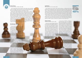 Kristīna Zariņa,                                                                                                 Līga Beināre,
     VAS Latvijas Loto Finanšu un attīstības nodaļas vadītāja                                                         Biznesa augstskolas Turība Komunikācijas vadītāja                                                                                   Uzņēmumu
                                                                                                                                                                                                                                                          vidējais sniegums
          Latvijas Loto darbība balstās uz piecām pamatvērtībām: drošība, kvalitāte, darbinieki, sociālā atbildība,       Biznesa augstskolas Turība trīs vērtības – brīvība, uzņēmība, kompetence – ir definētas jau kopš uzņēmuma
     inovācijas un tehnoloģijas. Vērtību definēšana palīdz uzņēmumā skaidrāk saskatīt kopējos mērķus un               dibināšanas, tomēr tieši pēdējos gados šīs vērtības vairāk esam izcēluši publiskajā komunikācijā. Piemēram, izstādes                Stratēģija
     katram no mums atbildēt uz jautājumu, kāpēc esmu šajā uzņēmumā, kāpēc mans darbs ir svarīgs,                     Skola 2009 stends, informatīvie bukleti, audio un vizuālā reklāma bija veidoti ar katru vērtību asociējošiem dzīv-


                                                                                                                                                                                                                                                          48%
     kādus principus savā darbībā es kā speciālists un personība atbalstu un ievēroju.                                niekiem – auļojošs zirgs kā brīvība, čakla bite kā uzņēmība, pūce kā kompetences simbols. Pateicoties šai vērtību
          Piemēram, kāpēc ir svarīgi nodrošināt pircējiem drošus, kvalitatīvus produktus un pakalpojumus,             vizualizācijai, ne tikai darbinieki, bet arī esošie un topošie klienti joprojām zina Biznesa augstskolas Turība vērtības.
     kā mēs to panākam. Darbinieki ir gandarīti, ka uzņēmums publiski atzīst darbiniekus kā savu lielāko              Brīvība, uzņēmība un kompetence nav mākslīgi uzpūsts lozungs, bet gan principi, kuri raksturo uzņēmuma ikdienas
     vērtību, ka ir atbildīgs pret klientiem, sadarbības partneriem un apkārtējo vidi. Uzņēmuma sekmīga               darbu, jo Turības galvenais piedāvātais studiju virziens jau sākotnēji bijusi uzņēmējdarbība, kur brīvība, uzņēmība un
     darbība un darbinieku vēlme strādāt kopīgo mērķu sasniegšanai ir balstīta uz noteiktām vērtībām. Tāpēc           kompetence ir veiksmes pamatā. Ikdienas darbs, attieksme pret klientiem, darbiniekiem arī tiek veidota, balstoties uz
     vērtību definēšanas procesā iesaistījām visus darbiniekus, aicinot izteikt savas domas. Tas nodrošināja          iespēju brīvi attīstīties, vienlaikus prasot, lai katrs pārzinātu savu jomu un spētu uzņemties atbildību par uzticēto.
     lielāku izpratni, pārliecību, ka vērtības nav definētas tikai uz papīra labskanības dēļ, bet tie ir vienotie         Skaidri noformulēti uzņēmuma pamatprincipi nenoliedzami ikdienas darbā palīdz gana lielajam kolektīvam
     principi, ko mēs visi kopīgi atbalstām un ievērojam. Ņemot vērā, ka Latvijas Loto procesi ir balstīti            attīstīties vienotā virzienā. Ir skaidrs, kādu šo uzņēmumu vēlas redzēt tā vadītāji, tāpat arī potenciālie darbinieki var
     uz darbības uzlabošanu, apzināmies, ka nepietiek ar misijas, mērķu un vērtību definēšanu. Tas                    jau laikus izvērtēt, vai viņa pārliecība atbilst mūsu noteiktajai un vai viņš vēlas iesaistīties. Būtiski, ka darbinieki izprot
     ir nepārtraukts process, kurā ir svarīga regulāra komunikācija ar darbiniekiem, izskaidrojot un                  un pieņem mūsu vērtības, tomēr ne mazāk svarīgi, ka arī mūsu klienti – studenti, izvēloties augstskolu, parāda savu
     veidojot izpratni par šiem vienotajiem principiem. Lai to nodrošinātu, veicam regulāru apmācību,                 lojalitāti mūsu vērtībām un sagaida, ka arī studiju procesa organizācija tiks veidota, balstoties uz tām.
     runājam par to darbinieku sanāksmēs, ietveram iekšējā auditā, kvalitātes rokasgrāmatā un citos
     dokumentos. Salīdzinot ar laiku pirms vērtību definēšanas, redzam uzlabojumus darbinieku izpratnē
     par sava veicamā darba ietekmi uz pārējiem procesiem, apziņu, ka jebkurš ieguldījums uzņēmumam                   Dagnija Stuķēna,                                                       Mēs esam daļa no sabiedrības, un sabiedrības uz-
     ir svarīgs, jo tā ir stratēģisko mērķu sastāvdaļa ceļā uz misijas sasniegšanu.                                   Nordea bankas sabiedrisko attiecību vadītāja                       ticība bankas biznesam ir viens no mūsu svarīgākajiem
                                                                                                                                                                                         aktīviem. Ekonomiskā lejupslīde un no tās izrietošā ne-
                                                                                                                          Biznesa veiksmi nosaka tā spēja ilgtermiņā sadarboties         pieciešamība palīdzēt kredīta maksājumu grūtībās nonā-
     Eva Sietiņsone – Zatlere,                                                                                        ar visām tā biznesa darbību ietekmējošām auditorijām, vai          kušiem klientiem, stabilitātes un motivācijas stiprināšana
     AS Cēsu alus valdes priekšsēdētāja                                                                               tie būtu darbinieki, klienti, piegādātāji, potenciālie part-       darbiniekos, dalīšanās ar mūsu zināšanām ekonomisko
                                                                                                                      neri, investori, valsts un finanšu institūcijas, vai viedokļu      procesu uzlabošanā ir tikai daži no piemēriem, kā mēs,
         Ar visām uzņēmuma darbībā iesaistītajām un ieintere-                                                         līderi, eksperti, nevalstiskās organizācijas un sabiedrība         izzinot mūsu iesaistīto pušu vajadzības, esam pielāgojuši
     sētajām pusēm strādājam stratēģiski un maksimāli cenša-                                                          kopumā. Pasaulē aizvien lielāku popularitāti iegūst biznesa        savas biznesa darbības. Lai noskaidrotu mūsu iesaistīto
     mies tās iesaistīt lēmumu pieņemšanas procesos – to vie-                                                         vadīšanas pieejas, kas akcentē to, ka biznesa mērķis ir            pušu vajadzības, mēs ik gadu veicam dažādas aptaujas un
     dokļa izzināšana ļauj ne vien veidot un uzturēt ilgtermiņa                                                       radīt kopējo vērtību. Tikai tāds bizness, kas rada tādu            pētījumus. Darbinieki piedalās apmierinātības pētījumā,
     attiecības, bet arī palīdz uzņēmumam apzināt pilnveidoša-                                                        vērtību, kas tiešām risina sabiedrības vajadzības un izai-         ik gadu notiek darba kvalitātes un personīgās attīstības
     nās un attīstības iespējas. Mūsu kompānijas vērtības pauž,                                                       cinājumus, var būt pamatā biznesa veiksmei ilgtermiņā.             pārrunas, kurās tiek noskaidrotas darbinieku attieksme
     ka profesionāli, apmierināti un lojāli darbinieki ir mūsu                                                        Vēl jo vairāk, attīstīta sabiedrība un ekonomikas progress         un vajadzības. Savukārt klienti piedalās klientu apmieri-
     vissvarīgākie resursi, kas palīdz sasniegt izvirzītos mērķus.                                                    ir nesaraujamas vērtības, tieši tādēļ tā ir ļoti racionāla         nātības pētījumos. Mēs aktīvi piedalāmies dažādās sociāli
     Lai ar cilvēkresursu vadības procesiem un rīkiem sekotu                                                          biznesa izvēle – padziļināti mijiedarboties ar visām orga-         politisko jautājumu un ekonomikas tematu debatēs.
     savām vērtībām, katru gadu veicam darbinieku aptauju –                                                           nizācijas ietekmes auditorijām. Arī Nordea bankas nostāja          Kopā ar vadošajiem personālvadības un konsultāciju
     darba vides pētījuma mērķis ir noskaidrot darbinieku                                                             šajā jomā ir skaidri definēta – tikai atbildīgs bizness iet roku   uzņēmumiem ciešā partnerībā esam izveidojuši Nordea
     apmierinātību ar darba vidi, darbu, motivāciju, vadību                                                           rokā ar ilgtspējīgiem biznesa rezultātiem. Tas ietver arī          Biznesa skolu, kuras mērķis ir palīdzēt topošajiem uzņē-
     un citiem faktoriem. Ikgadēji darbinieku apmierinātības                                                          intensīvu sadarbību ikdienā ar dažādām bankai sva-                         mumiem izveidot veiksmīgus jaunos biznesus.
     pētījumi ļauj mums labāk saprast personāla vajadzības un                                                         rīgajām auditorijām, lai noskaidrotu to                                          Šie ir tikai daži no piemēriem, kas apliecina,
     maksimāli tās sasniegt, kā rezultātā ilgtermiņā esam iegu-                                                       vērtības un vajadzības un attiecīgi                                              kā tiek noskaidrots mūsu ietekmes audito-
     vuši lojālus darbiniekus, kas lepojas ar savu uzņēmumu.                                                          uz tām arī reaģētu.                                                                 riju viedoklis un kā mēs to integrējam
     Savukārt regulāras tikšanās ar visu līmeņu darbiniekiem                                                                                                                                                savā biznesā. Nordea grupa pagājušajā
     veido uzņēmuma darbiniekos izpratni par viņu ieguldīju-                                                                                                                                                  gadā ir veikusi apjomīgu visu iesaistīto
     mu uzņēmuma attīstībā, mērķu sasniegšanā un atbildību                                                                                                                                                      pušu pētījumu, lai noskaidrotu, ko
     par produktu un sniegto pakalpojumu kvalitāti. Cēsu alus                                                                                                                                                    dažādas sabiedrības grupas sagaida
     kvalitātes politika paredz, ka efektīvas partnerattiecības ar                                                                                                                                                no bankas. Atbildīga kreditēšana
     klientiem un piegādātājiem veido viņu uzticēšanos uzņē-                                                                                                                                                      un caurspīdīga un skaidra informā-
     mumam kā drošam ražotājam un piegādātājam.                                                                                                                                                                   cija par bankas pakalpojumiem un
         Mūsu mērķis ir ar nepārtrauktiem uzlabojumiem                                                                                                                                                            produktiem ir atzītas kā prioritātes.
     paaugstināt uzņēmuma kvalitātes vadības sistēmu,                                                                                                                                                            Lai arī Nordea banka krīzes laikā ir
     balstoties uz mērījumiem, vispusīgu analīzi un veik-                                                                                                                                                        nostiprinājusi savas pozīcijas tir-
     smīgu sadarbību ar partneriem. Ik gadu realizējam                                                                                                                                                           gū, ko apliecina pieaugošā klientu
     klientu aptaujas, lai mērītu kompānijas sniegto pa-                                                                                                                                                        uzticība, kas izpaužas gan klientu
     kalpojumu un produkcijas kvalitāti. Jaunu produktu                                                                                                                                                      skaita pieaugumā, gan arī, piemēram,
     ieviešanā un uzņēmuma procesu pilnveidošanā                                                                                                                                                        no jauna izsniegto kredītu statistikā gan
     iesaistām arī patērētājus, piegādātājus, ekspertus,                                                                                                                                      privātpersonām, gan uzņēmumiem, tomēr noteikti ir
     kā arī valsts un finanšu institūcijas, visbiežāk izmantojot                                                                                                                         jāturpina aktīvs dialogs ar dažādām sabiedrības grupām.
     oficiālo saraksti, darba grupu tikšanās vai sanāksmes. Visu                                                                                                                         Mēs šobrīd esam tajā procesa posmā, kad stratēģiski
     iesaistīto interešu grupu un ietekmes pušu iesaiste uzņē-                                                                                                                           integrējam korporatīvi sociālās atbildības principus savā
     muma procesuālajās darbībās un lēmumu pieņemšanā, to                                                                                                                                biznesā, ikdienas procesos un darbībās. Tas ir pakāpe-
     viedokļa izzināšana palīdz mums pilnveidot sevi attīstībai                                                                                                                          nisks process, un aktīvs dialogs ar visām ietekmes pusēm
     un uzlabot kopējo kompānijas sniegumu.                                                                                                                                              ir pamatā ilgtspējīgam biznesam.                                 Foto – Imageforum/LETA



14                                                                                                                                                                                                                                                                 15
 