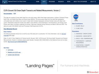 “Landing Pages” For humans and machines
 