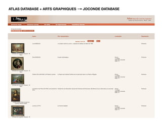 ATLAS DATABASE + ARTS GRAPHIQUES JOCONDE DATABASE
 