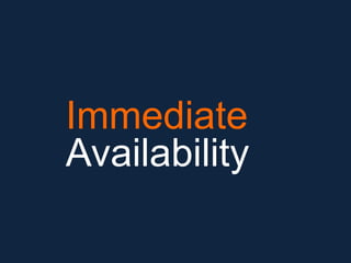 Immediate
Availability

 